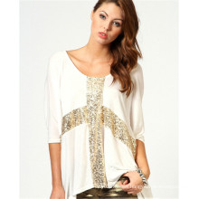 Laterst Summer Women Tops Loose Casual Bat-Like Ladies Garments (MU2379)